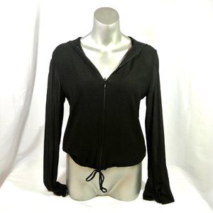 Vintage Akris Raw Silk Hoodie, Sheer Sleeves